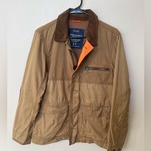 American Eagle Outfitters Tan Field Jacket with Corduroy Collar